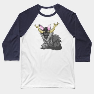 Twisted Horns Cat Baseball T-Shirt